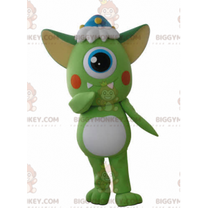 Costume de mascotte BIGGYMONKEY™ d'extra-terrestre cyclope vert