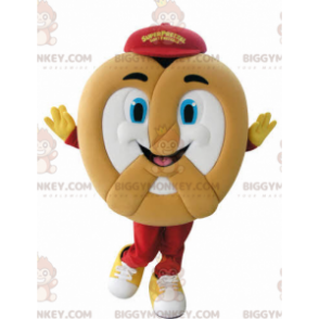 Erittäin hymyilevä jättiläispretzel BIGGYMONKEY™ maskottiasu - Luokittelemattomat maskotit - BIGGYMONKEY_04739 - BiggyMonkey.com