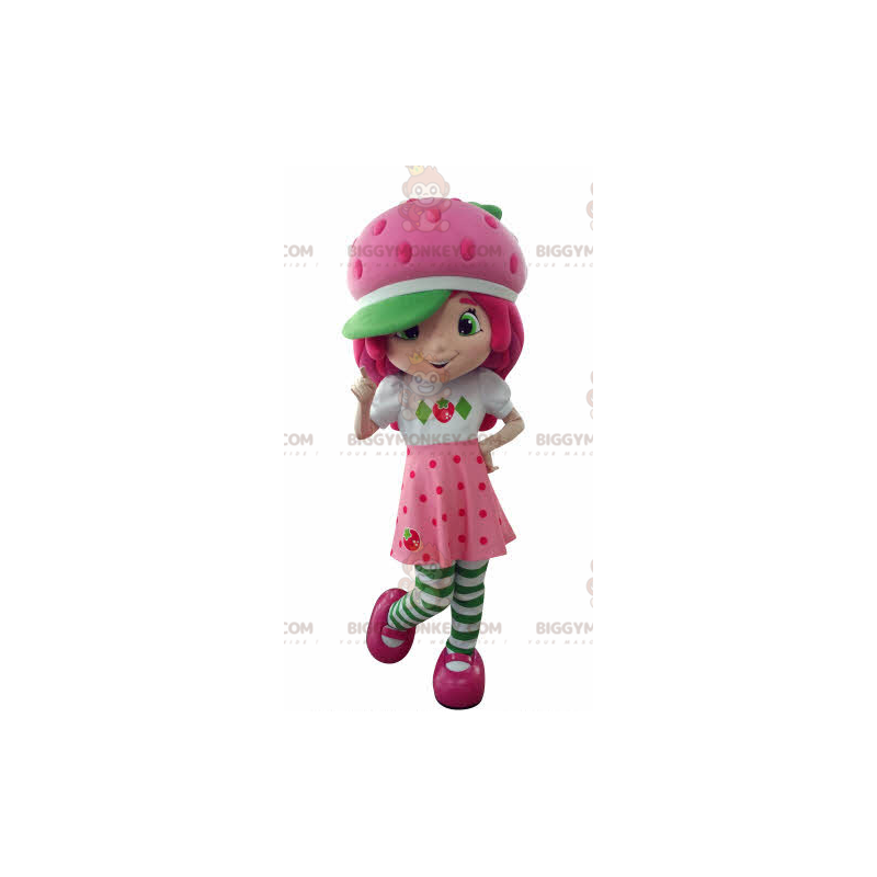 BIGGYMONKEY™ Strawberry Shortcake Chica famosa Disfraz de BIGGYMONKEY™ Strawberry Shortcake Chica famosa Disfraz de