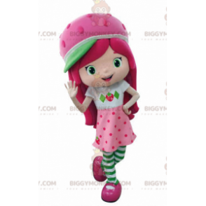 BIGGYMONKEY™ Strawberry Shortcake Famous Girl Pink Mascot