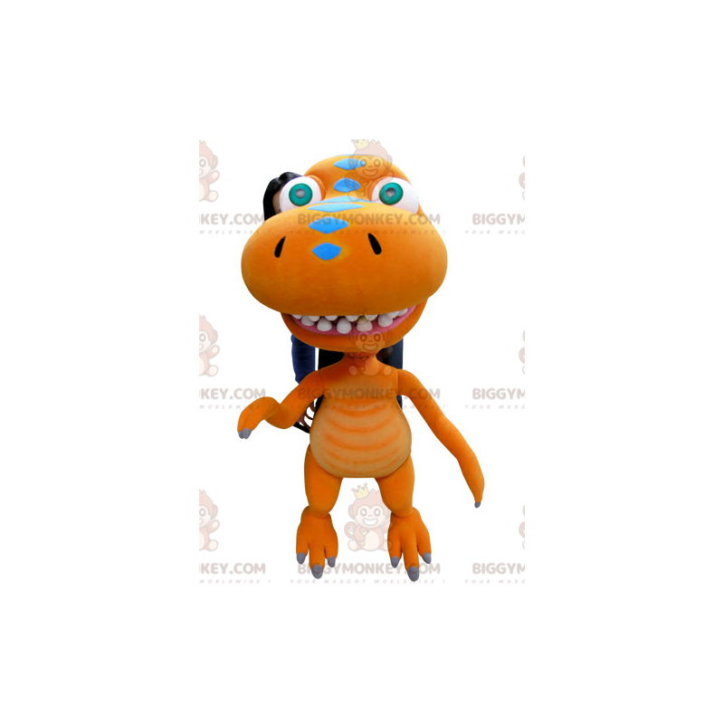 Costume de mascotte BIGGYMONKEY™ de dragon de dinosaure orange