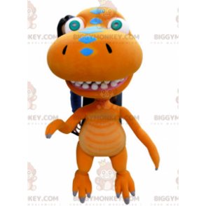 Costume de mascotte BIGGYMONKEY™ de dragon de dinosaure orange