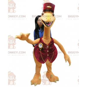 Giant Orange and Red Dinosaur BIGGYMONKEY™ Mascot Costume -