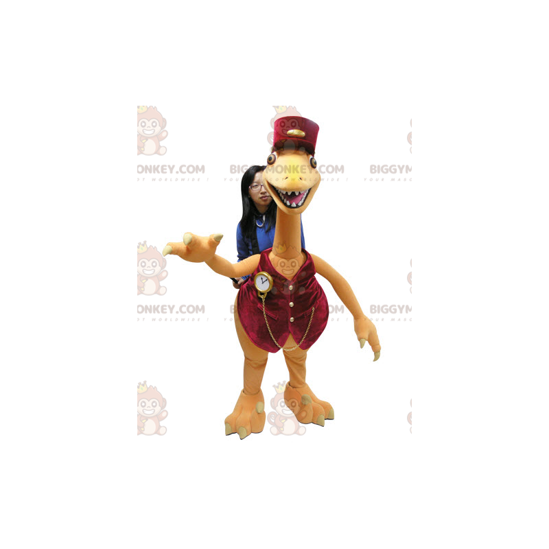 Costume de mascotte BIGGYMONKEY™ de dinosaure orange et rouge géant - Mascottes Dinosaure - BIGGYMONKEY_04748 - BiggyMonkey.com