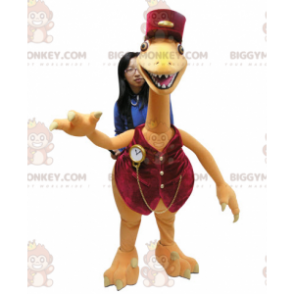 Giant Orange and Red Dinosaur BIGGYMONKEY™ Mascot Costume –