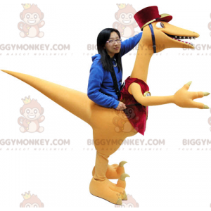 Giant Orange and Red Dinosaur BIGGYMONKEY™ Mascot Costume –