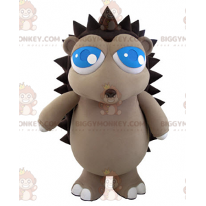 Disfraz de mascota BIGGYMONKEY™ de erizo gris y marrón con