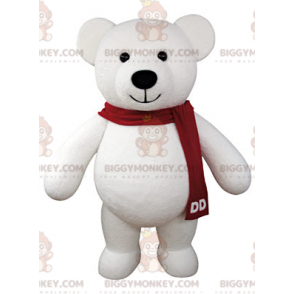 Kæmpe hvid bamse BIGGYMONKEY™ maskotkostume - Biggymonkey.com