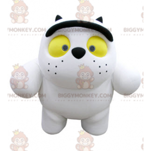 Schattige mollige witte en zwarte kat BIGGYMONKEY™
