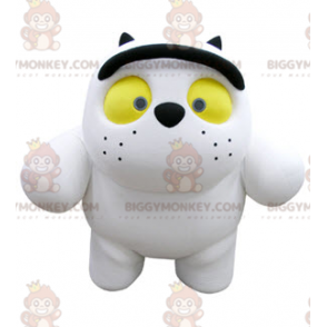 Schattige mollige witte en zwarte kat BIGGYMONKEY™