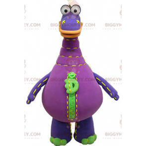 Gigantisk lilla grønn og oransje drage BIGGYMONKEY™ maskotkostyme - Dragon maskot - BIGGYMONKEY_04760 - BiggyMonkey.com