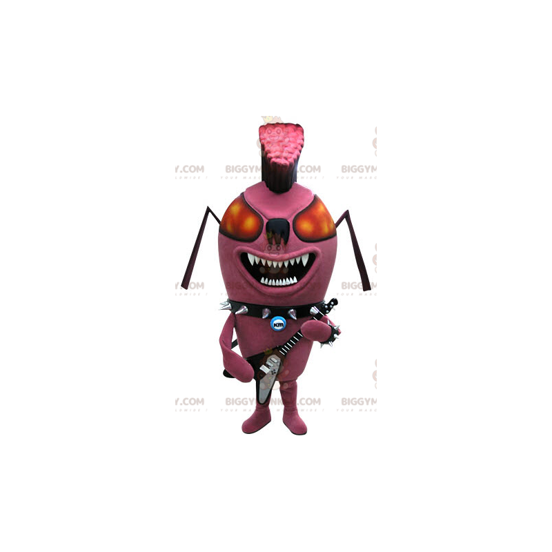 Costume de mascotte BIGGYMONKEY™ de fourmi rose d'insecte punk. Costume de mascotte BIGGYMONKEY™ de fourmi rose d'insecte punk.