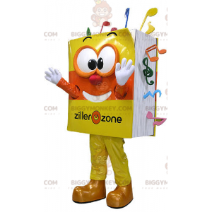 Meget smilende gul og orange musikbog BIGGYMONKEY™