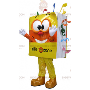 Meget smilende gul og orange musikbog BIGGYMONKEY™