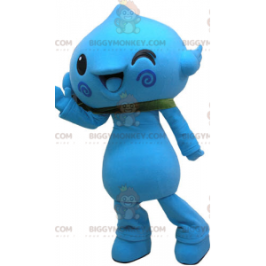 Costume de mascotte BIGGYMONKEY™ de bonhomme bleu. Costume de