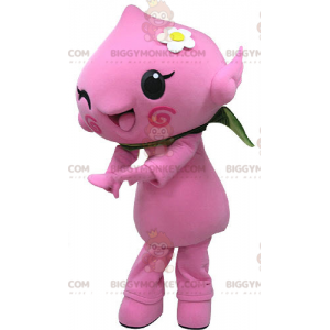 Costume da mascotte BIGGYMONKEY™ da uomo rosa. Costume da