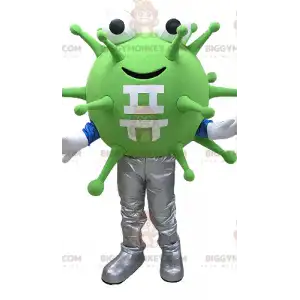 Green Virus Bacteria BIGGYMONKEY™ Mascot Costume. Alien