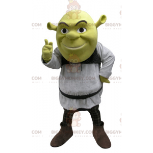 Traje de mascote Shrek de ogro verde de desenho animado famoso
