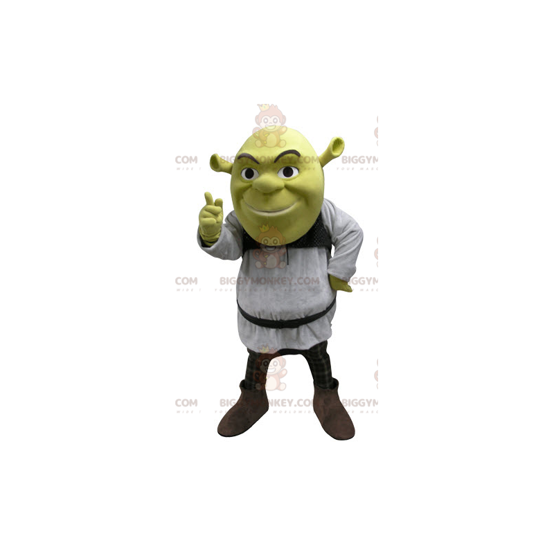 BIGGYMONKEY™ Famous Cartoon Green Ogre Shrek Mascot Costume -