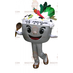 Ciotola piena di verdure Costume mascotte BIGGYMONKEY™. Costume