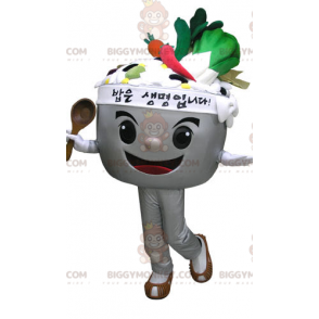 Skål fuld af grøntsager BIGGYMONKEY™ maskotkostume. Suppe