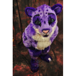 Lilla og hvid gepard Feline Tiger BIGGYMONKEY™ maskotkostume - Tigermasker - BIGGYMONKEY_0630 - BiggyMonkey.com