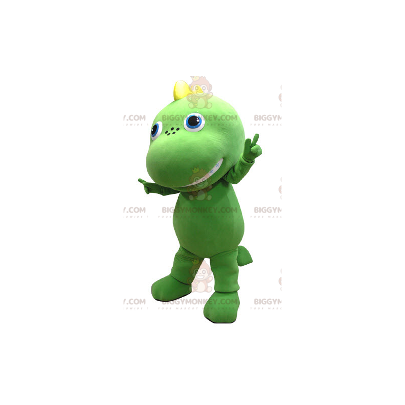 Cute Giant Green and Yellow Dragon BIGGYMONKEY™ Mascot Costume