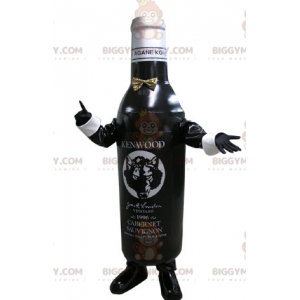 Μαύρο και άσπρο μπουκάλι Μασκότ στολή BIGGYMONKEY™. Μπουκάλι