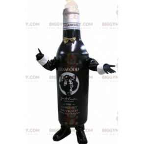 Black and White Bottle BIGGYMONKEY™ Mascot Costume. Bottle of