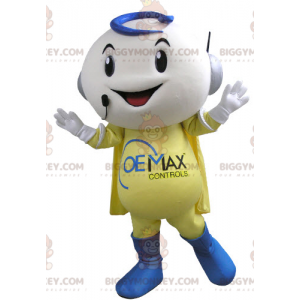 Telephone Operator Smiling Snowman BIGGYMONKEY™ Mascot Costume