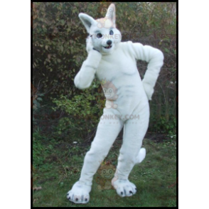 Athletic Big White Rabbit BIGGYMONKEY™ Mascot Costume -