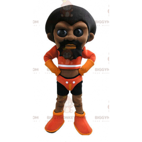 BIGGYMONKEY™ maskotdräkt av en afroamerikansk man i brottningsdräkt - Maskot för män - BIGGYMONKEY_04806 - BiggyMonkey.com