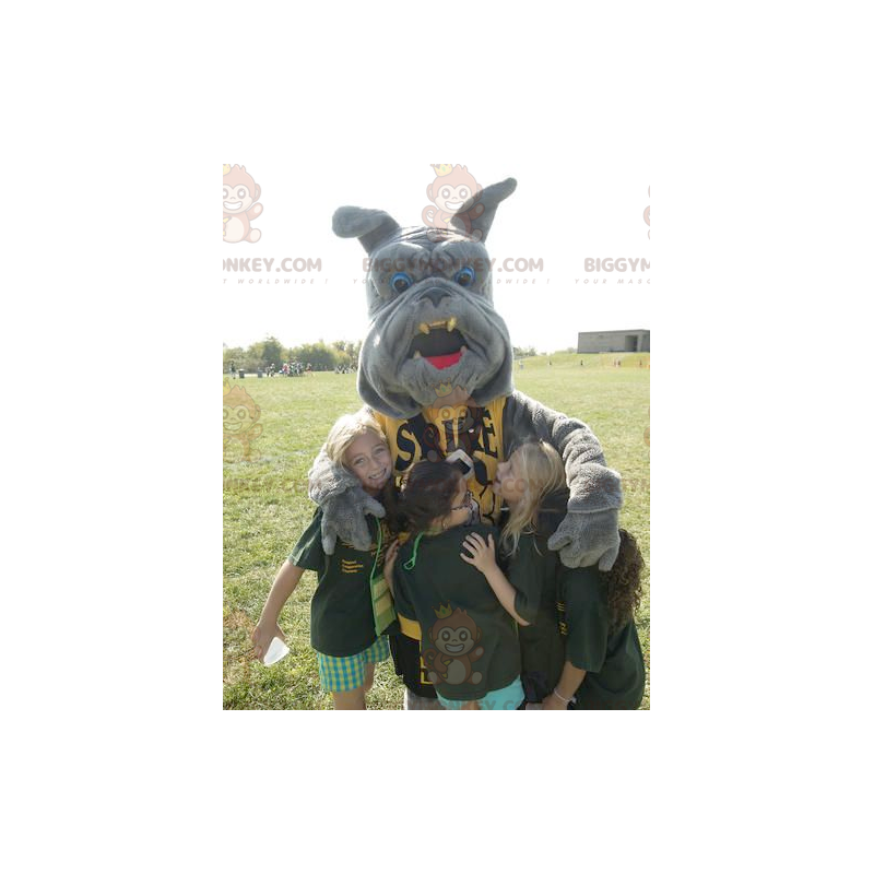 Costume de mascotte BIGGYMONKEY™ de bulldog gris - Costume de mascotte BIGGYMONKEY™ de bulldog gris -