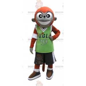 Orange and Gray Monkey BIGGYMONKEY™ Mascot Costume In