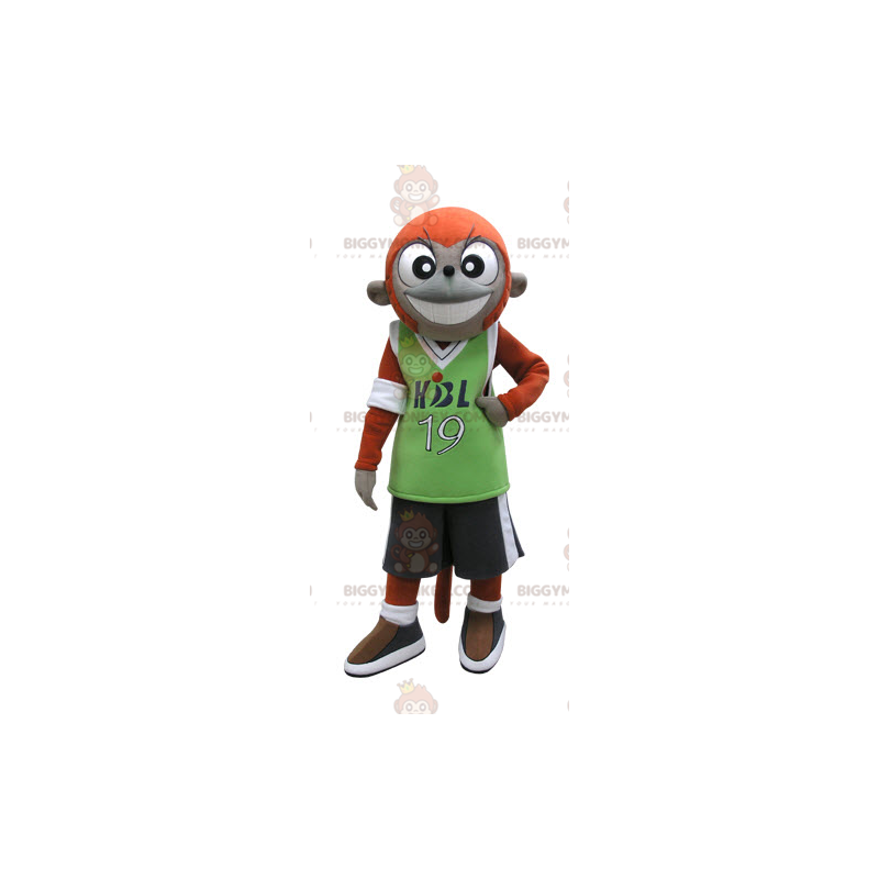 Costume da mascotte BIGGYMONKEY™ scimmia arancione e grigio in Costume da mascotte BIGGYMONKEY™ scimmia arancione e grigio in