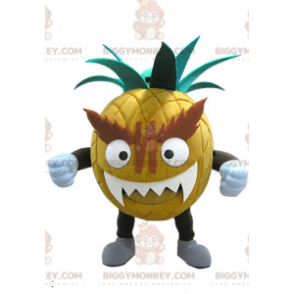 Kostým maskota obřího zastrašujícího ananasu BIGGYMONKEY™ - Ovocný maskot - BIGGYMONKEY_04824 - BiggyMonkey.com