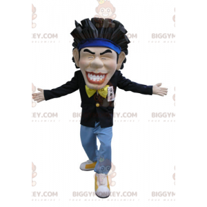 Disfraz de mascota BIGGYMONKEY™ japonés sonriente de cabello