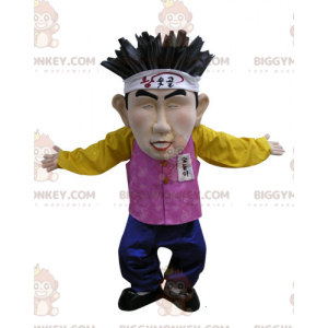 BIGGYMONKEY™ Asian Chinese Man Mascot Costume in Colorful