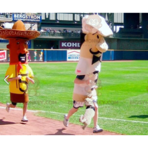 2 mascotas de BIGGYMONKEY™ un chef y un mexicano -