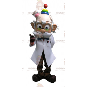 Mustachioed Professor BIGGYMONKEY™ Mascot Costume. Scientist