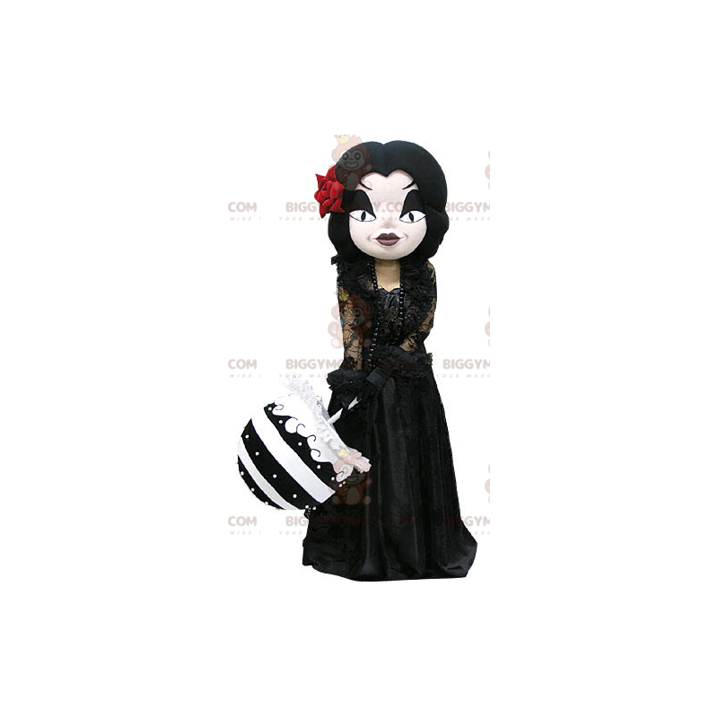 Kostým BIGGYMONKEY™ maskot Gotický ženský make-up v černém –