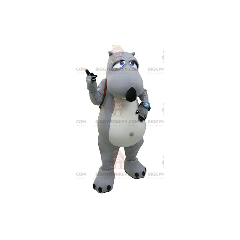 BIGGYMONKEY™ Harmaan ja valkoisen karhun maskottiasu BIGGYMONKEY™ Harmaan ja valkoisen karhun maskottiasu
