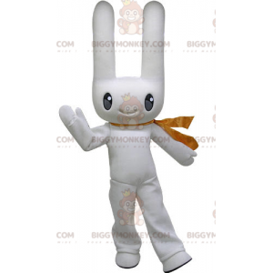 Fantasia de mascote de orelhas grandes de coelho branco