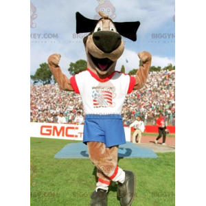 Costume de mascotte BIGGYMONKEY™ de toutou de chien marron en