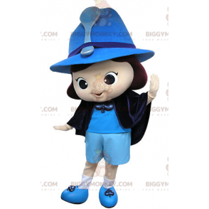 Costume da mascotte BIGGYMONKEY™ da fata strega blu -