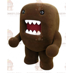 Traje de mascote Domo Kun Big Mouth Brown Monster BIGGYMONKEY™