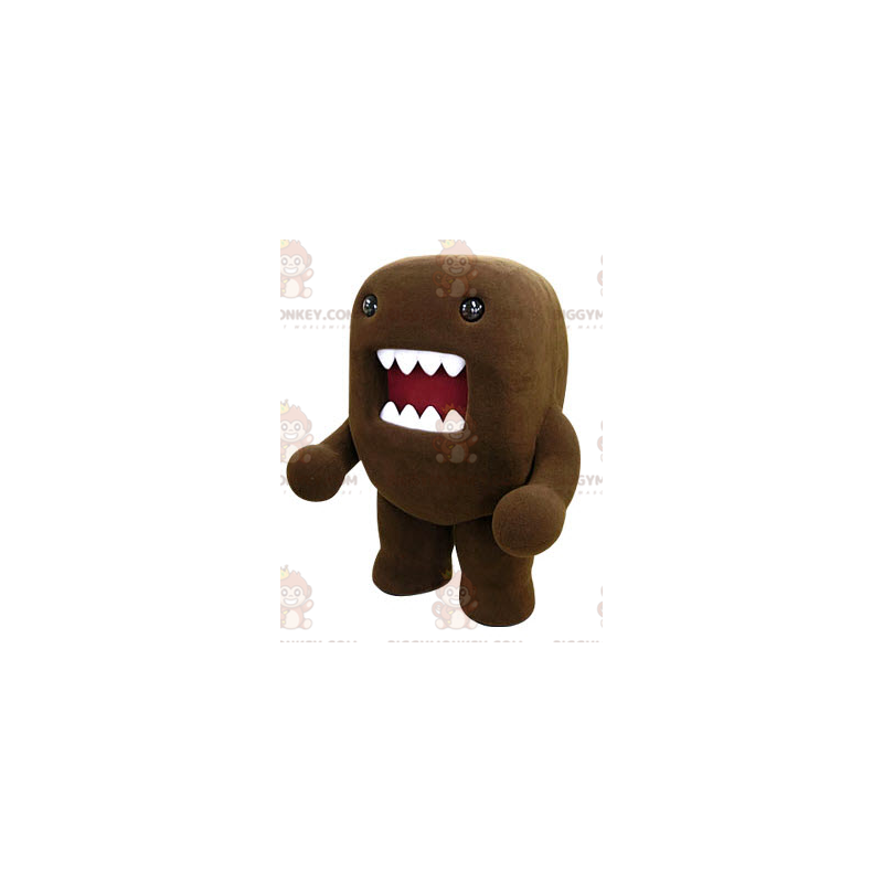 Costume da mascotte Domo Kun Big Mouth mostro marrone