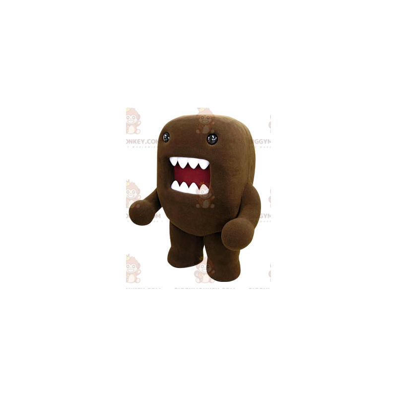 Domo Kun Big Mouth Brown Monster BIGGYMONKEY™ maskottiasu -