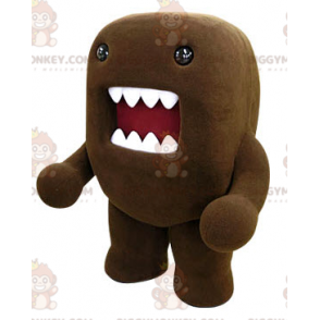 Domo Kun Big Mouth Brown Monster BIGGYMONKEY™ Maskotdräkt -