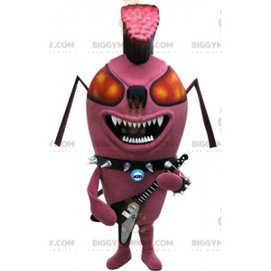 Punk Ant Pink Insekt BIGGYMONKEY™ Maskottchen Kostüm.
